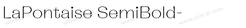 LaPontaise SemiBold字体转换 LaPontaise SemiBold字体转换